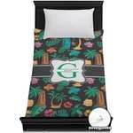 Hawaiian Masks Duvet Cover - Twin (Personalized)