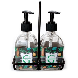 Hawaiian Masks Glass Soap & Lotion Bottles (Personalized)