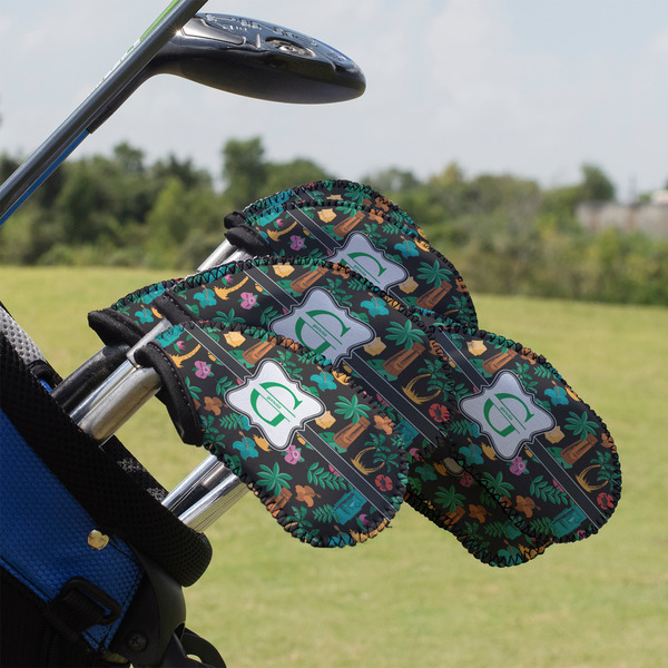 Custom Hawaiian Masks Golf Club Iron Cover - Set of 9 (Personalized)