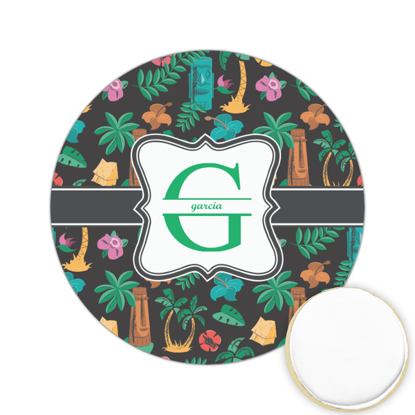 Custom Hawaiian Masks Printed Cookie Topper - 2.15" (Personalized)