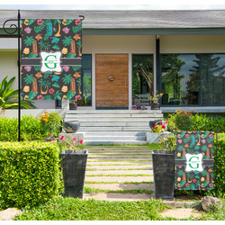 Hawaiian Masks Large Garden Flag - Double Sided (Personalized)