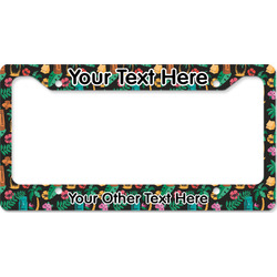 Hawaiian Masks License Plate Frame - Style B (Personalized)