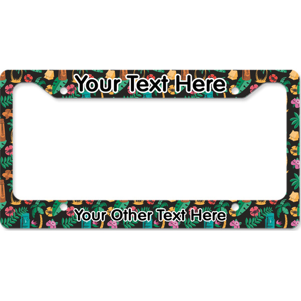 Custom Hawaiian Masks License Plate Frame - Style B (Personalized)