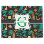 Hawaiian Masks Single-Sided Linen Placemat - Single w/ Name and Initial