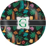 Hawaiian Masks Melamine Plate (Personalized)