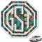 Hawaiian Masks Monogram Car Decal