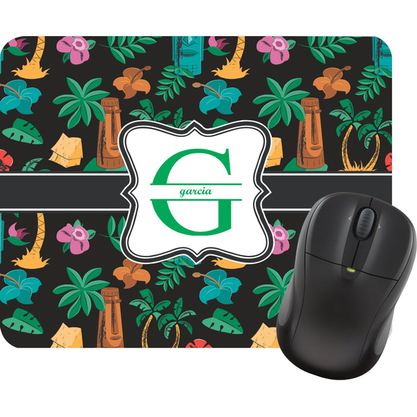 Custom Hawaiian Masks Rectangular Mouse Pad (Personalized)