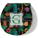 Hawaiian Masks Burp Pad - Velour w/ Name and Initial