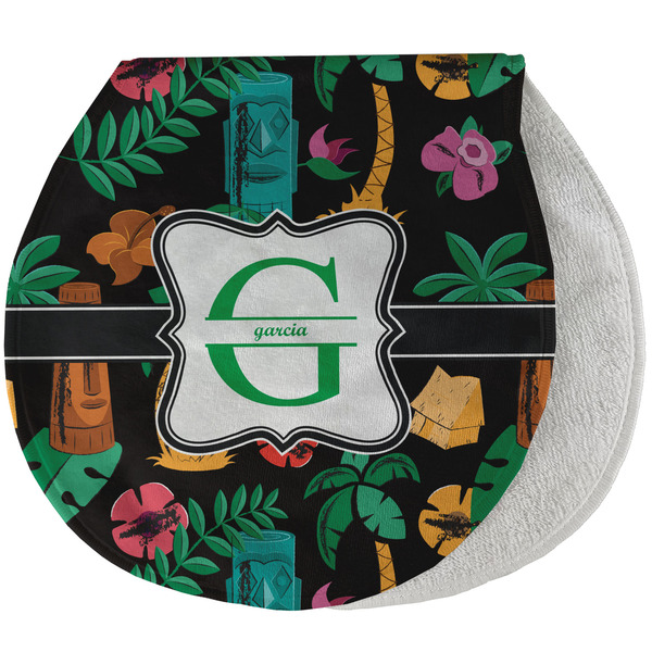 Custom Hawaiian Masks Burp Pad - Velour w/ Name and Initial