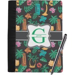 Hawaiian Masks Notebook Padfolio - Large w/ Name and Initial