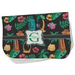 Hawaiian Masks Burp Cloth - Fleece w/ Name and Initial