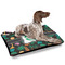 Hawaiian Masks Outdoor Dog Beds - Large - IN CONTEXT