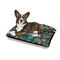 Hawaiian Masks Outdoor Dog Beds - Medium - IN CONTEXT