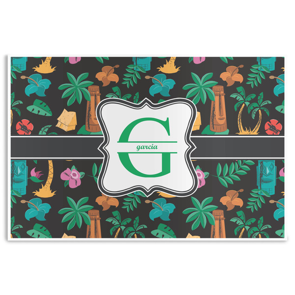 Custom Hawaiian Masks Disposable Paper Placemats (Personalized)