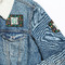 Hawaiian Masks Patches Lifestyle Jean Jacket Detail