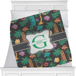 Hawaiian Masks Minky Blanket - 40"x30" - Double Sided (Personalized)