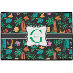 Hawaiian Masks Door Mat - 36"x24" (Personalized)