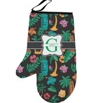 Hawaiian Masks Left Oven Mitt (Personalized)