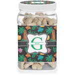 Hawaiian Masks Dog Treat Jar (Personalized)