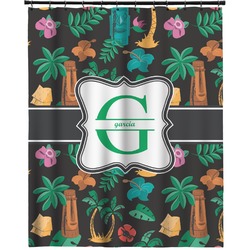 Hawaiian Masks Extra Long Shower Curtain - 70"x84" (Personalized)