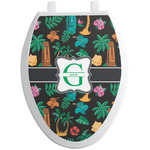 Hawaiian Masks Toilet Seat Decal - Elongated (Personalized)