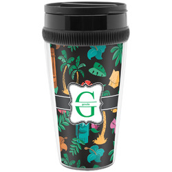 Hawaiian Masks Acrylic Travel Mug without Handle (Personalized)