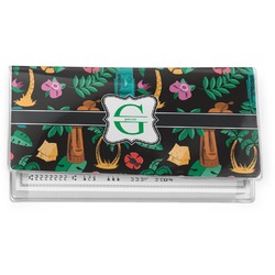 Hawaiian Masks Vinyl Checkbook Cover (Personalized)