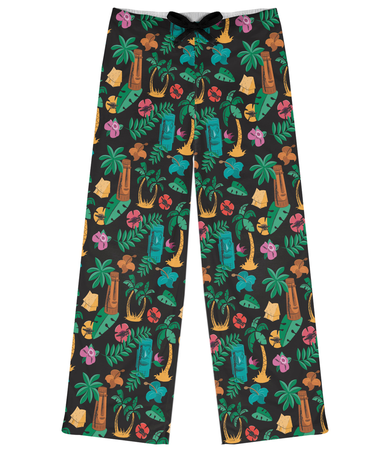 Hawaiian Masks Womens Pajama Pants - XL (Personalized) - YouCustomizeIt