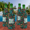 Hawaiian Masks Zipper Bottle Cooler - Set of 4 - LIFESTYLE