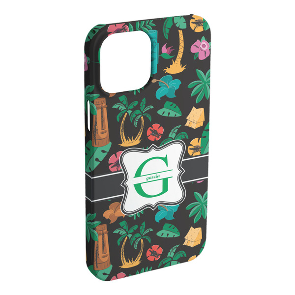 Custom Hawaiian Masks iPhone Case - Plastic - iPhone 15 Plus (Personalized)