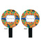 Toucans Black Plastic 7" Stir Stick - Double Sided - Round - Front & Back