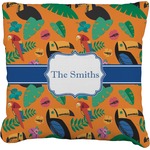 Toucans Faux-Linen Throw Pillow 16" (Personalized)