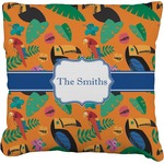 Toucans Faux-Linen Throw Pillow 26" (Personalized)