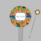 Toucans Clear Plastic 7" Stir Stick - Round - Closeup