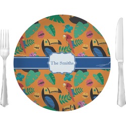 Toucans Glass Lunch / Dinner Plate 10" (Personalized)