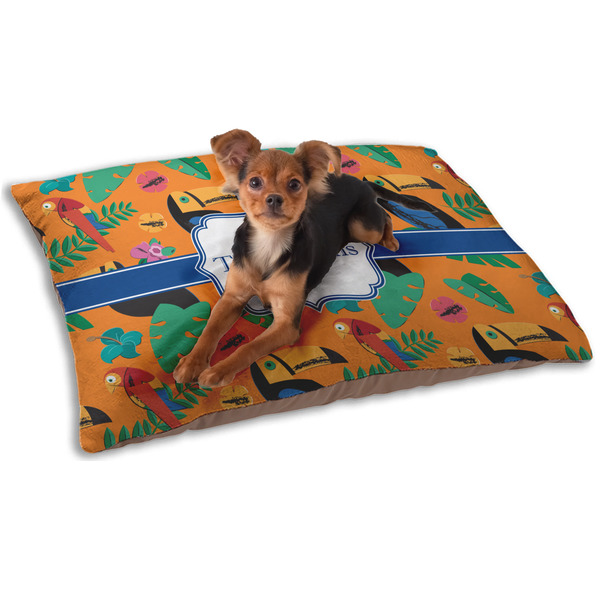 Custom Toucans Dog Bed - Small w/ Name or Text