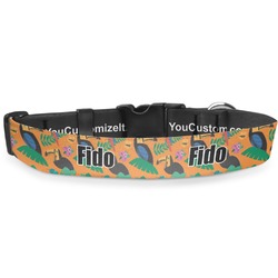 Toucans Deluxe Dog Collar - Large (13" to 21") (Personalized)