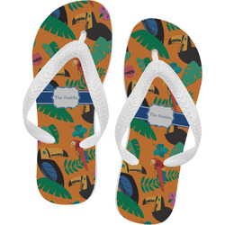 Toucans Flip Flops - Large (Personalized)