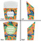 Toucans French Fry Favor Box - Front & Back View