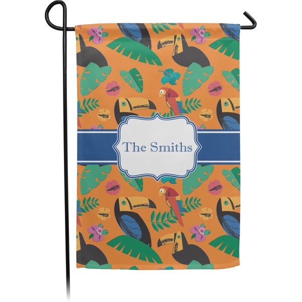 Custom Toucans Small Garden Flag - Double Sided w/ Name or Text