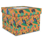 Toucans Gift Box with Lid - Canvas Wrapped - X-Large (Personalized)