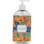 Toucans Plastic Soap / Lotion Dispenser (16 oz - Large - White) (Personalized)