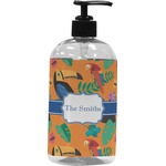 Toucans Plastic Soap / Lotion Dispenser (16 oz - Large - Black) (Personalized)