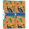 Toucans Linen Placemat - Folded Half (double sided)