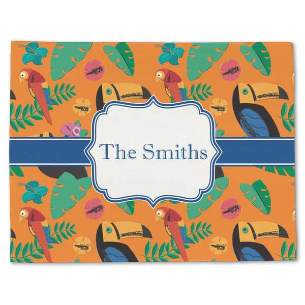 Custom Toucans Single-Sided Linen Placemat - Single w/ Name or Text