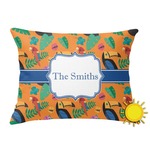 Toucans Outdoor Throw Pillow (Rectangular) (Personalized)