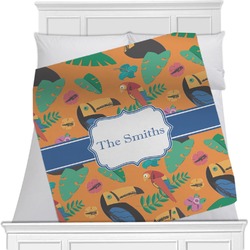 Toucans Minky Blanket - Twin / Full - 80"x60" - Double Sided (Personalized)