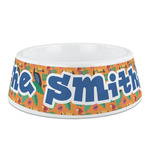 Toucans Plastic Dog Bowl - Medium (Personalized)