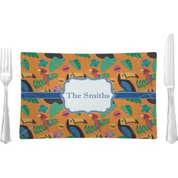 Toucans Rectangular Glass Lunch / Dinner Plate - Single or Set (Personalized)