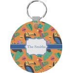 Toucans Round Plastic Keychain (Personalized)